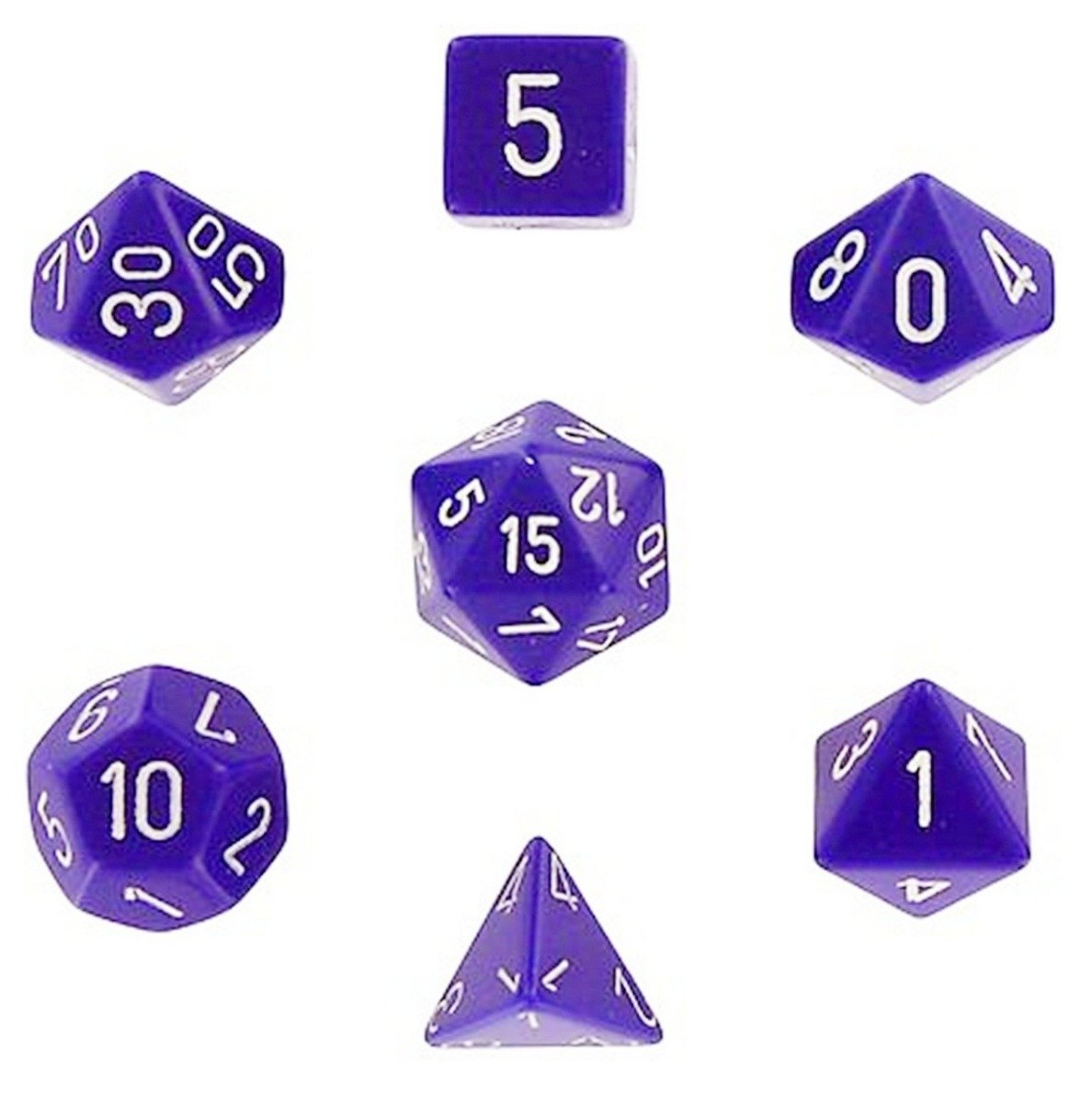 CHX25407 Opaque Purple/White 7 set | Grognard Games