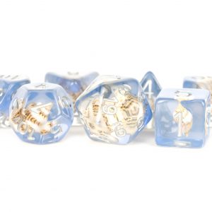 Metallic Dice Games Sea Conch 16mm Resin Poly Set | Grognard Games