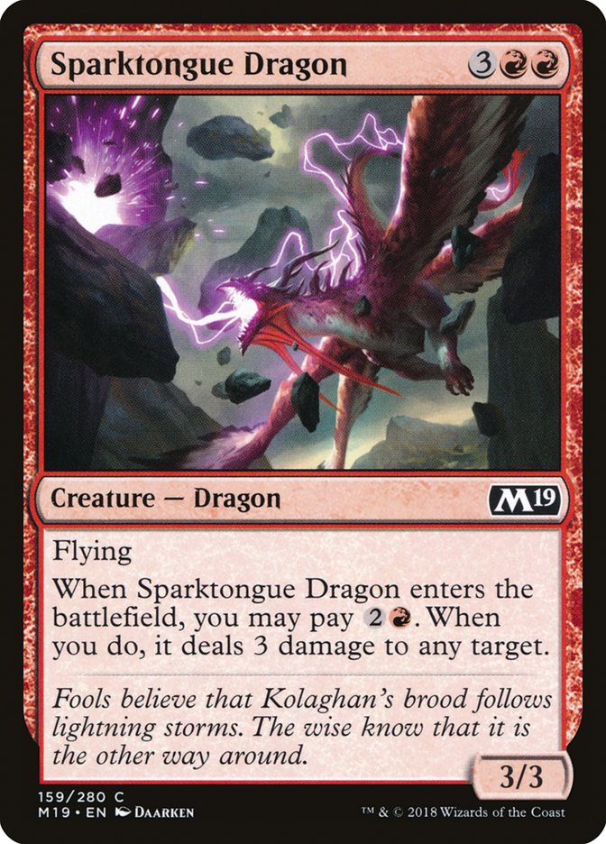 Sparktongue Dragon [Core Set 2019] | Grognard Games