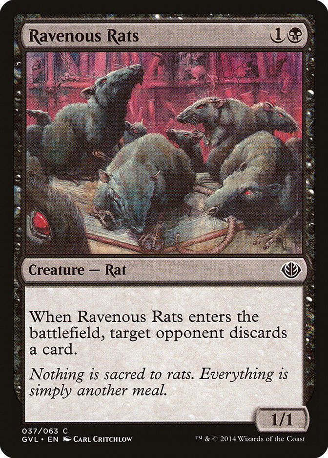 Ravenous Rats (Garruk vs. Liliana) [Duel Decks Anthology] | Grognard Games