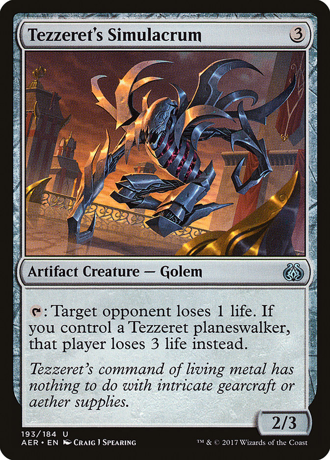 Tezzeret's Simulacrum [Aether Revolt] | Grognard Games