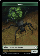 Spirit (0010) // Insect Double-Sided Token [Commander Masters Tokens] | Grognard Games