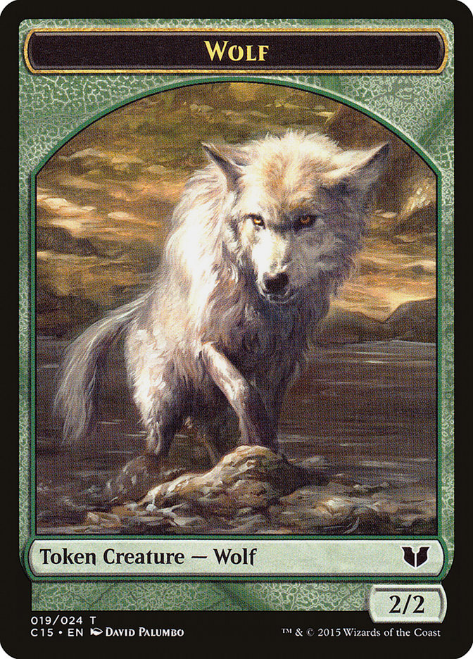 Wolf // Zombie Double-Sided Token [Commander 2015 Tokens] | Grognard Games