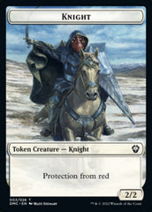 Zombie Knight // Knight Double-sided Token [Dominaria United Commander Tokens] | Grognard Games