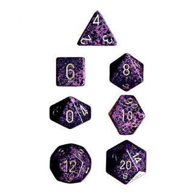 CHX25317 Speckled hurricane 7 dice set | Grognard Games