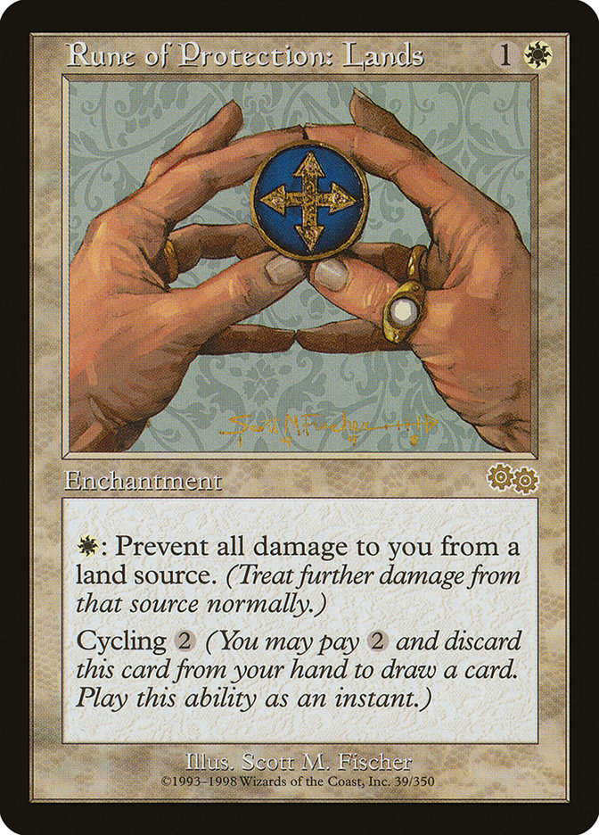 Rune of Protection: Lands [Urza's Saga] | Grognard Games