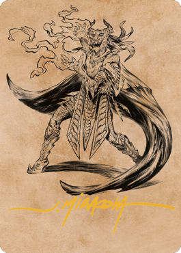 Livaan, Cultist of Tiamat Art Card (Gold-Stamped Signature) [Commander Legends: Battle for Baldur's Gate Art Series] | Grognard Games