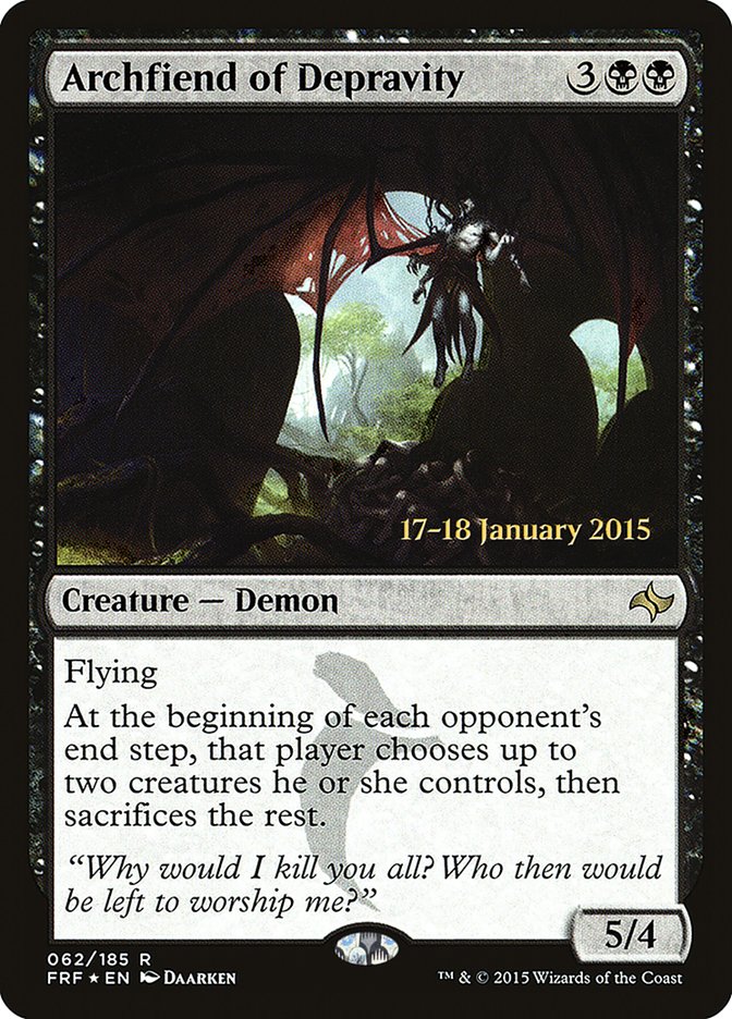Archfiend of Depravity  [Fate Reforged Prerelease Promos] | Grognard Games