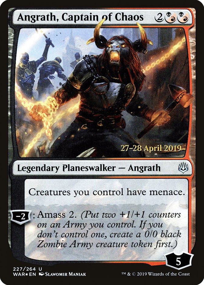 Angrath, Captain of Chaos  [War of the Spark Prerelease Promos] | Grognard Games