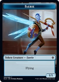 Faerie // Food (17) Double-sided Token [Throne of Eldraine Tokens] | Grognard Games