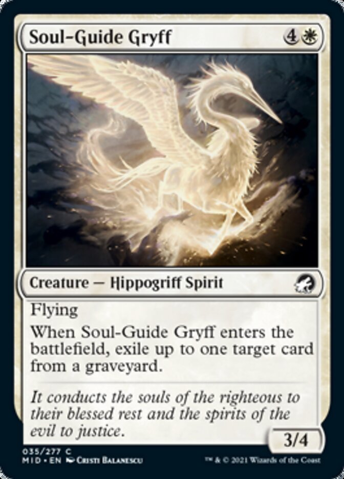 Soul-Guide Gryff [Innistrad: Midnight Hunt] | Grognard Games