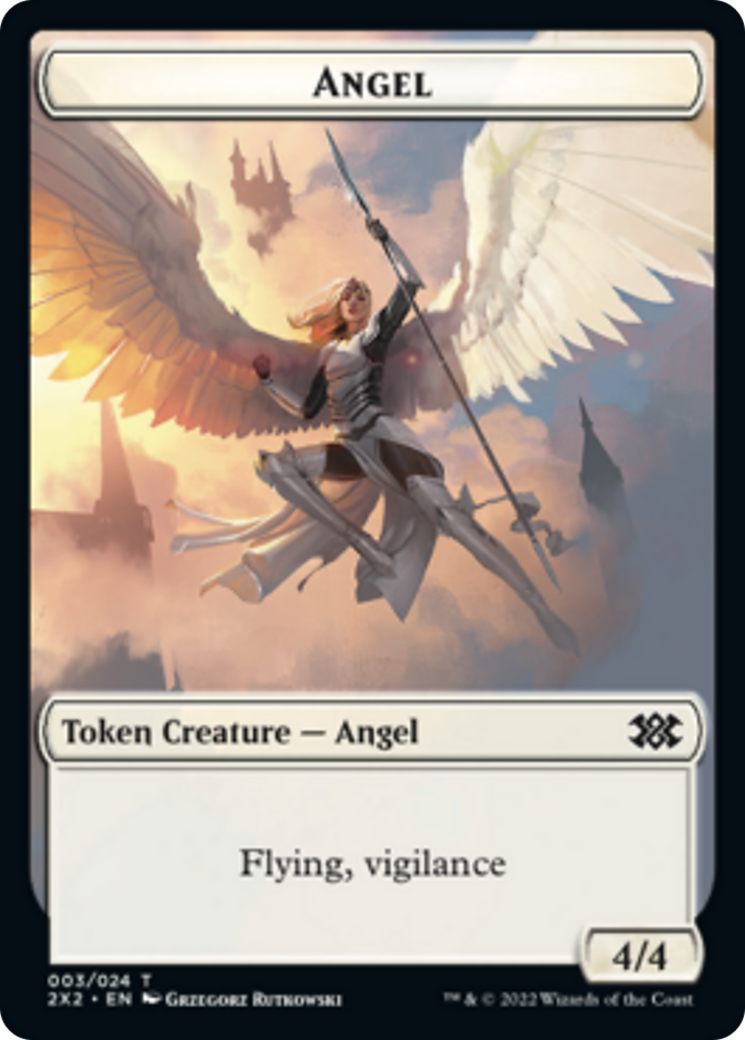 Saproling // Angel Double-sided Token [Double Masters 2022 Tokens] | Grognard Games