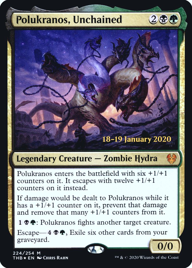 Polukranos, Unchained [Theros Beyond Death Prerelease Promos] | Grognard Games