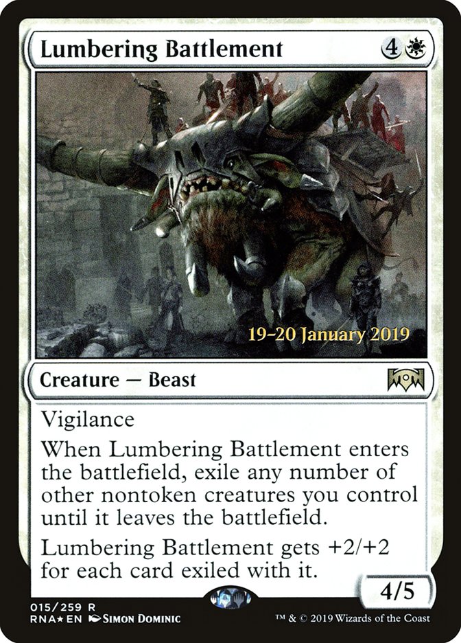 Lumbering Battlement [Ravnica Allegiance Prerelease Promos] | Grognard Games