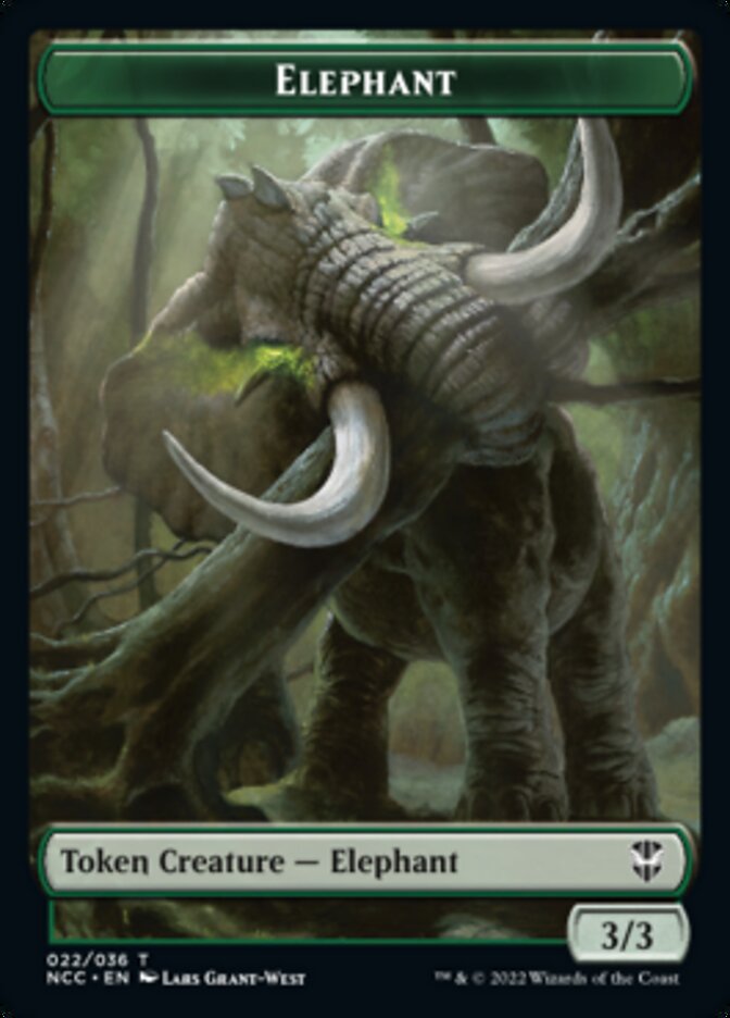 Clue // Elephant Double-sided Token [Streets of New Capenna Commander Tokens] | Grognard Games