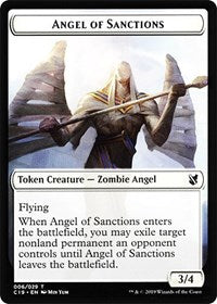 Angel of Sanctions // Horror Double-sided Token [Commander 2019 Tokens] | Grognard Games