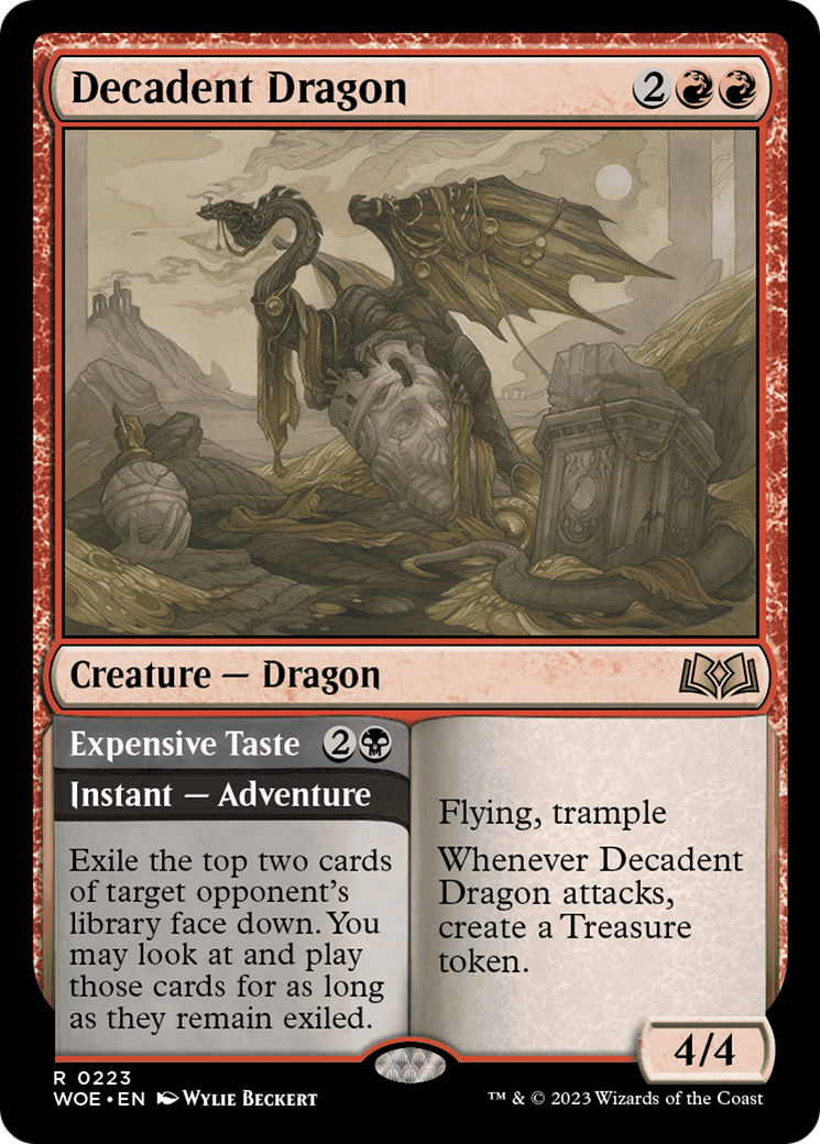 Decadent Dragon // Expensive Taste [Wilds of Eldraine] | Grognard Games
