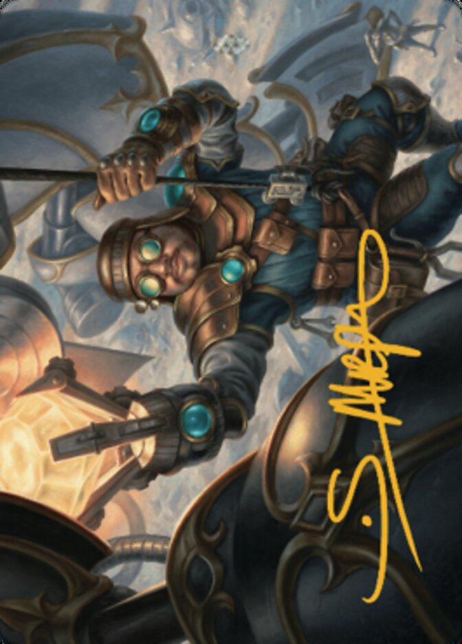 Powerstone Engineer Art Card (Gold-Stamped Signature) [The Brothers' War Art Series] | Grognard Games