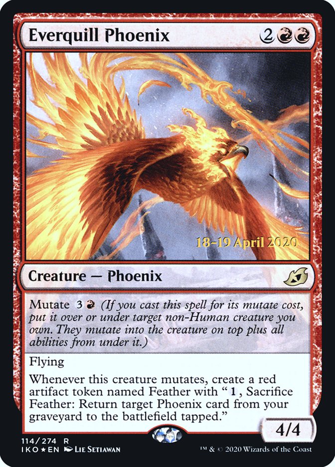 Everquill Phoenix  [Ikoria: Lair of Behemoths Prerelease Promos] | Grognard Games