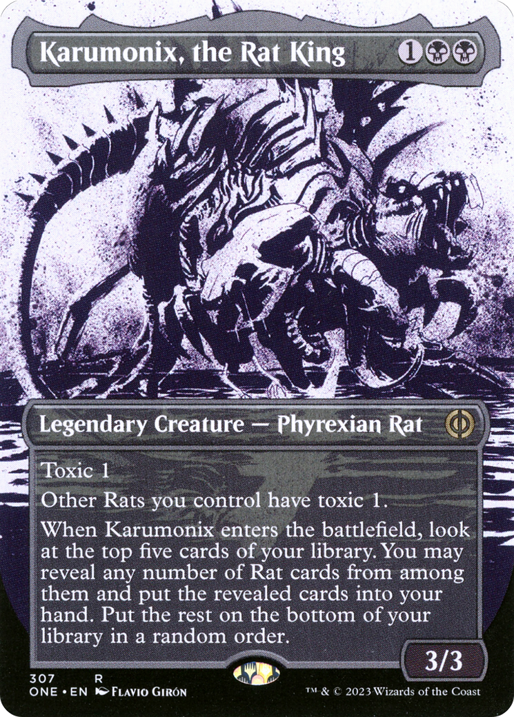 Karumonix, the Rat King (Borderless Ichor) [Phyrexia: All Will Be One] | Grognard Games