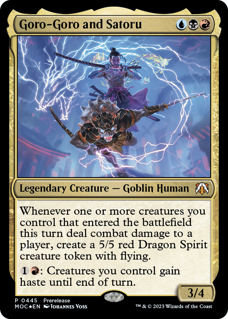 Goro-Goro and Satoru [March of the Machine Commander Prerelease Promos] | Grognard Games