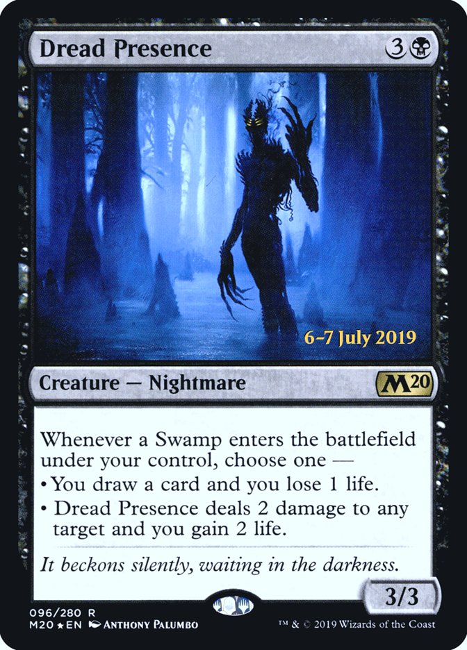 Dread Presence  [Core Set 2020 Prerelease Promos] | Grognard Games