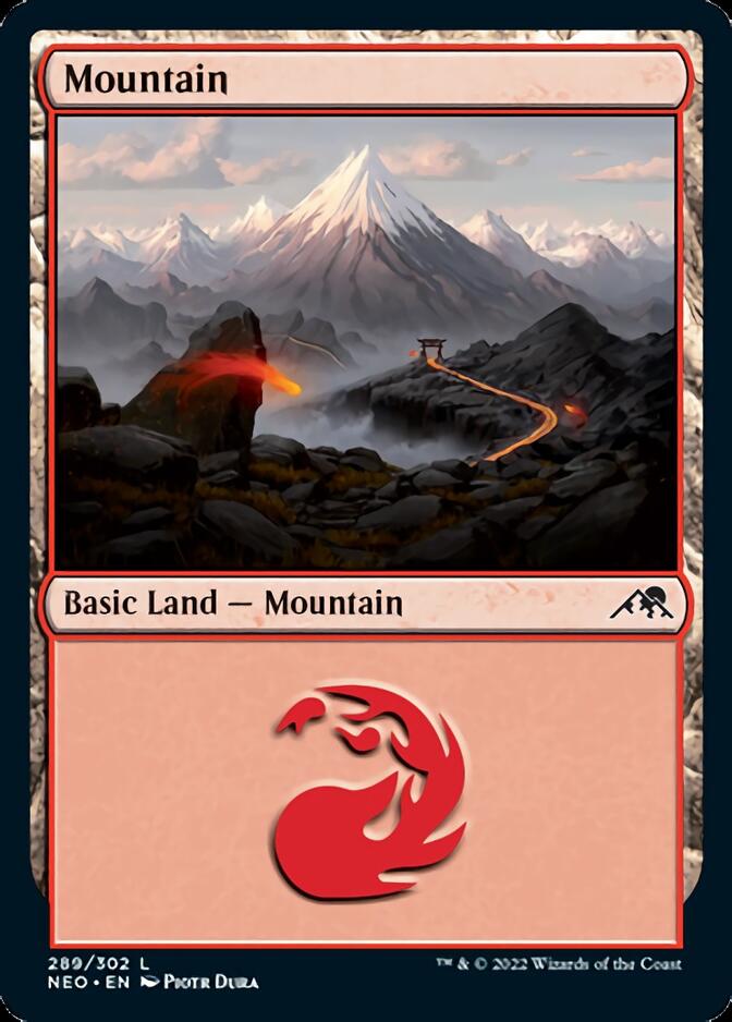 Mountain (289) [Kamigawa: Neon Dynasty] | Grognard Games