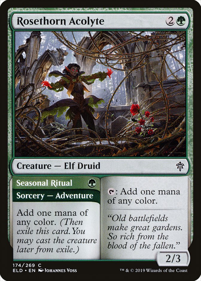 Rosethorn Acolyte // Seasonal Ritual [Throne of Eldraine] | Grognard Games