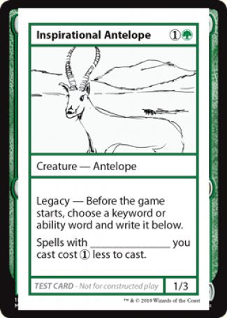 Inspirational Antelope (2021 Edition) [Mystery Booster Playtest Cards] | Grognard Games