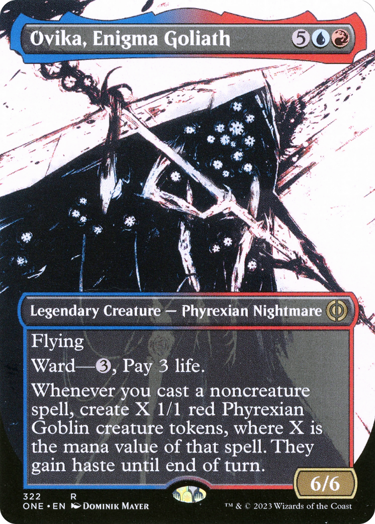 Ovika, Enigma Goliath (Borderless Ichor) [Phyrexia: All Will Be One] | Grognard Games