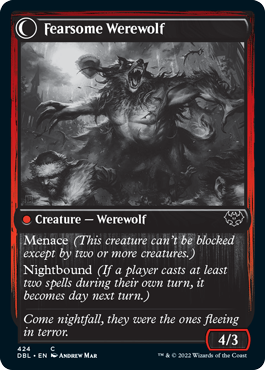 Fearful Villager // Fearsome Werewolf [Innistrad: Double Feature] | Grognard Games