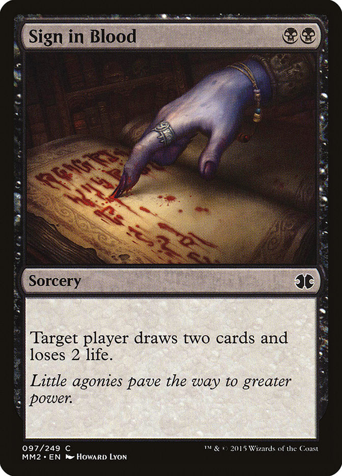 Sign in Blood [Modern Masters 2015] | Grognard Games