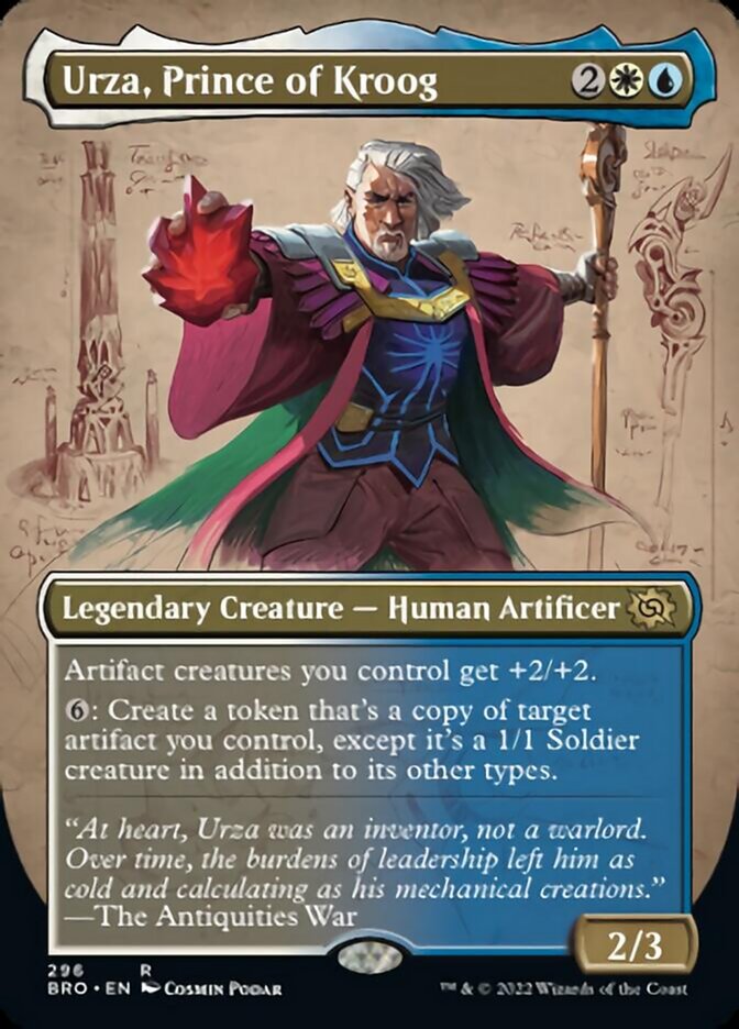 Urza, Prince of Kroog (Borderless Alternate Art) [The Brothers' War] | Grognard Games