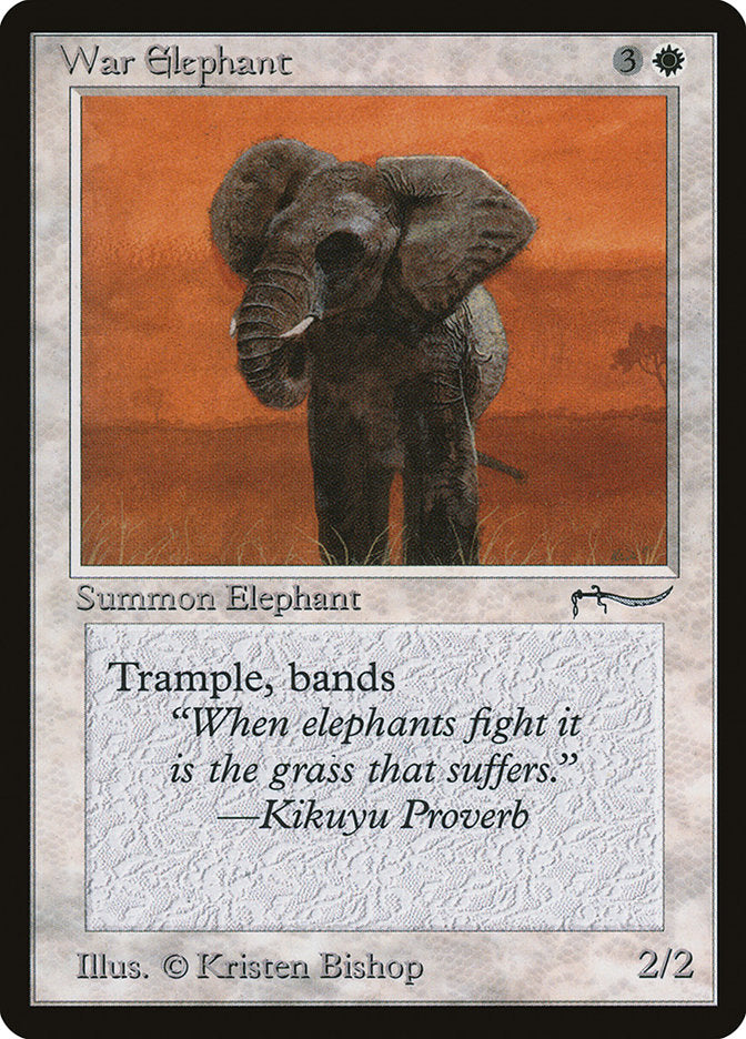 War Elephant (Dark Mana Cost) [Arabian Nights] | Grognard Games