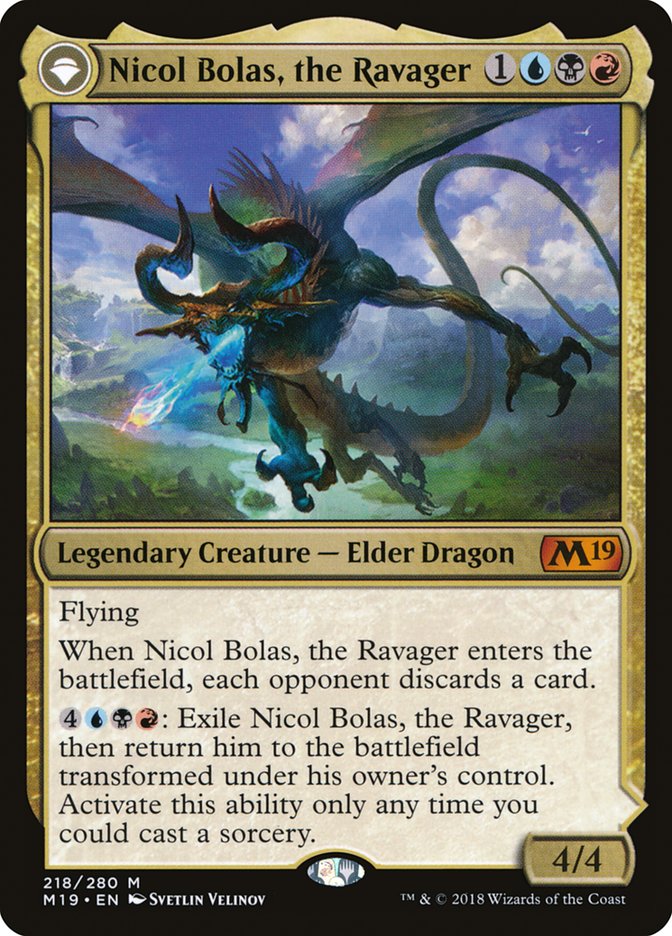 Nicol Bolas, the Ravager // Nicol Bolas, the Arisen [Core Set 2019] | Grognard Games