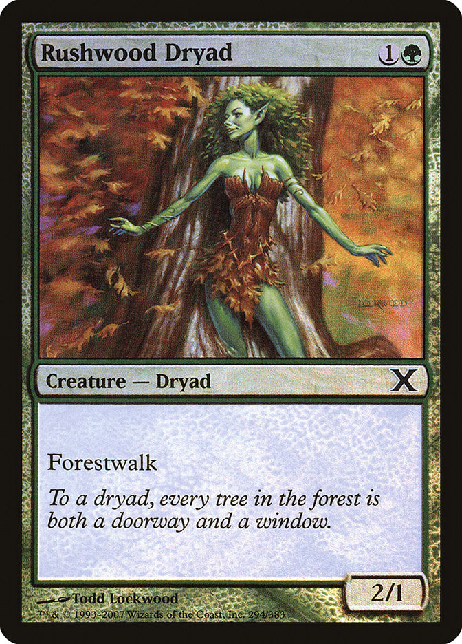 Rushwood Dryad (Premium Foil) [Tenth Edition] | Grognard Games