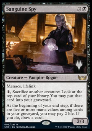 Sanguine Spy (Promo Pack) [Streets of New Capenna Promos] | Grognard Games