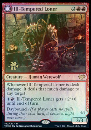 Ill-Tempered Loner // Howlpack Avenger [Innistrad: Crimson Vow Prerelease Promos] | Grognard Games