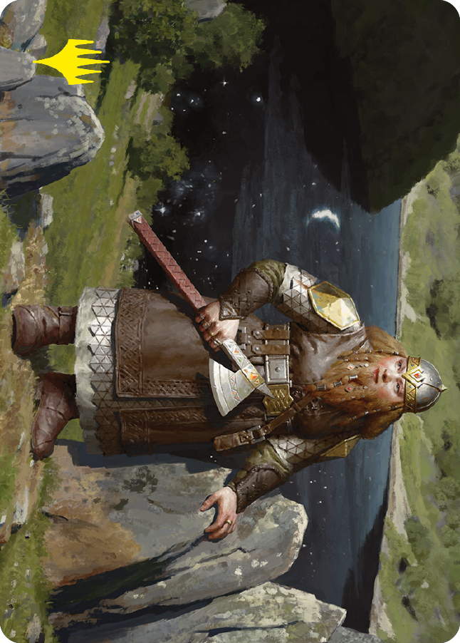 Mirrormere Guardian Art Card (Gold-Stamped Signature) [The Lord of the Rings: Tales of Middle-earth Art Series] | Grognard Games