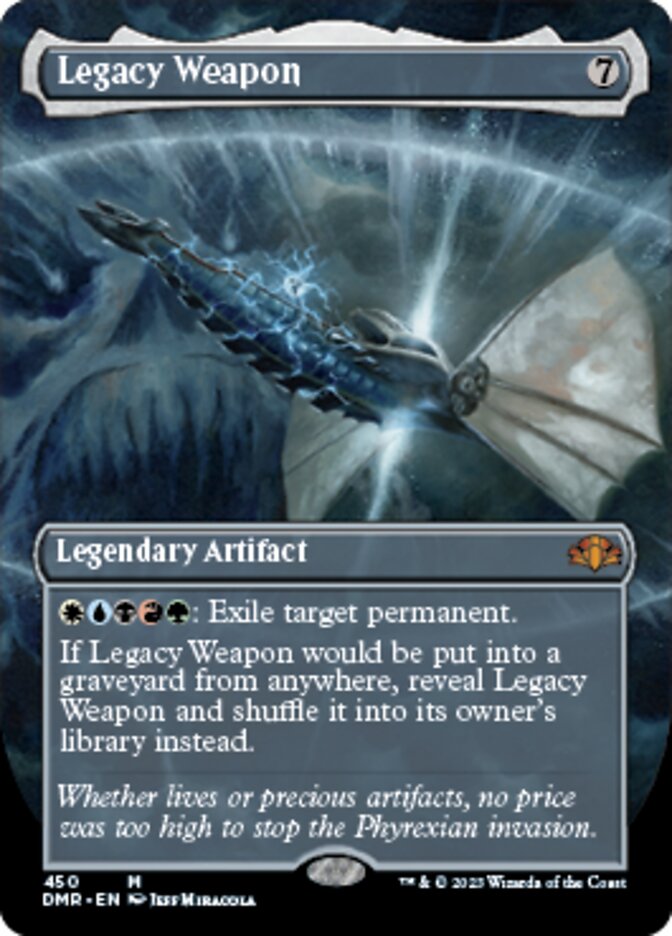 Legacy Weapon (Borderless Alternate Art) [Dominaria Remastered] | Grognard Games