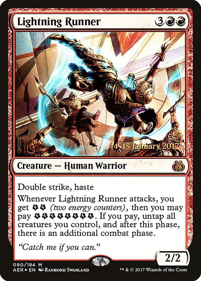 Lightning Runner  [Aether Revolt Prerelease Promos] | Grognard Games