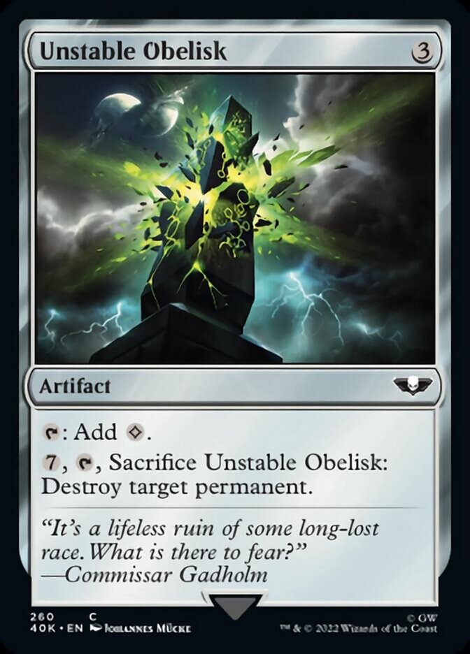 Unstable Obelisk (Surge Foil) [Universes Beyond: Warhammer 40,000] | Grognard Games