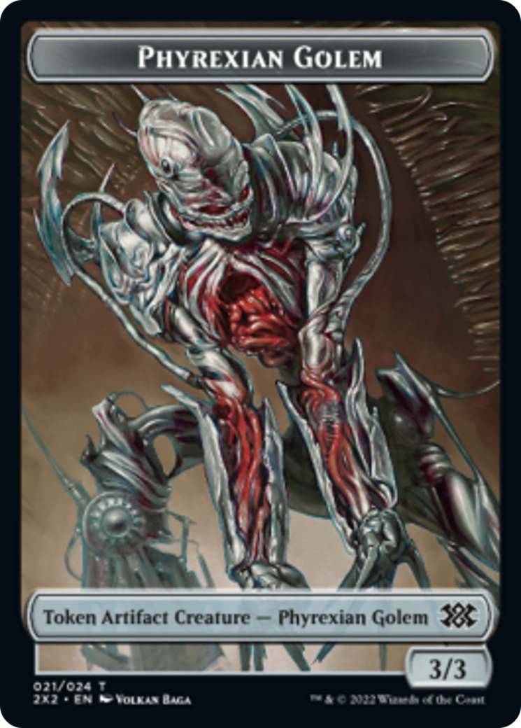 Zombie // Phyrexian Golem Double-sided Token [Double Masters 2022 Tokens] | Grognard Games