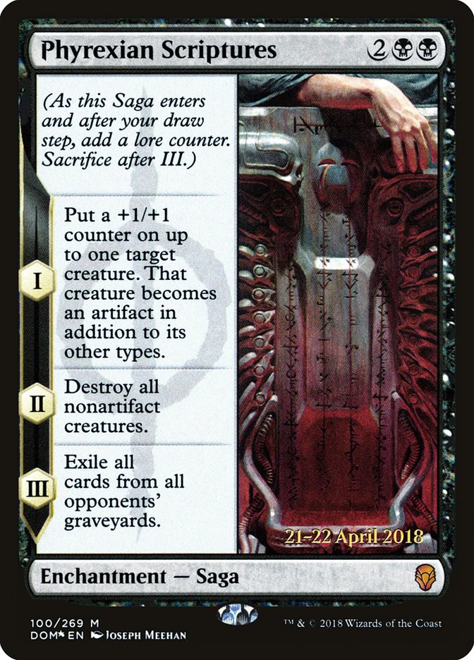 Phyrexian Scriptures  [Dominaria Prerelease Promos] | Grognard Games