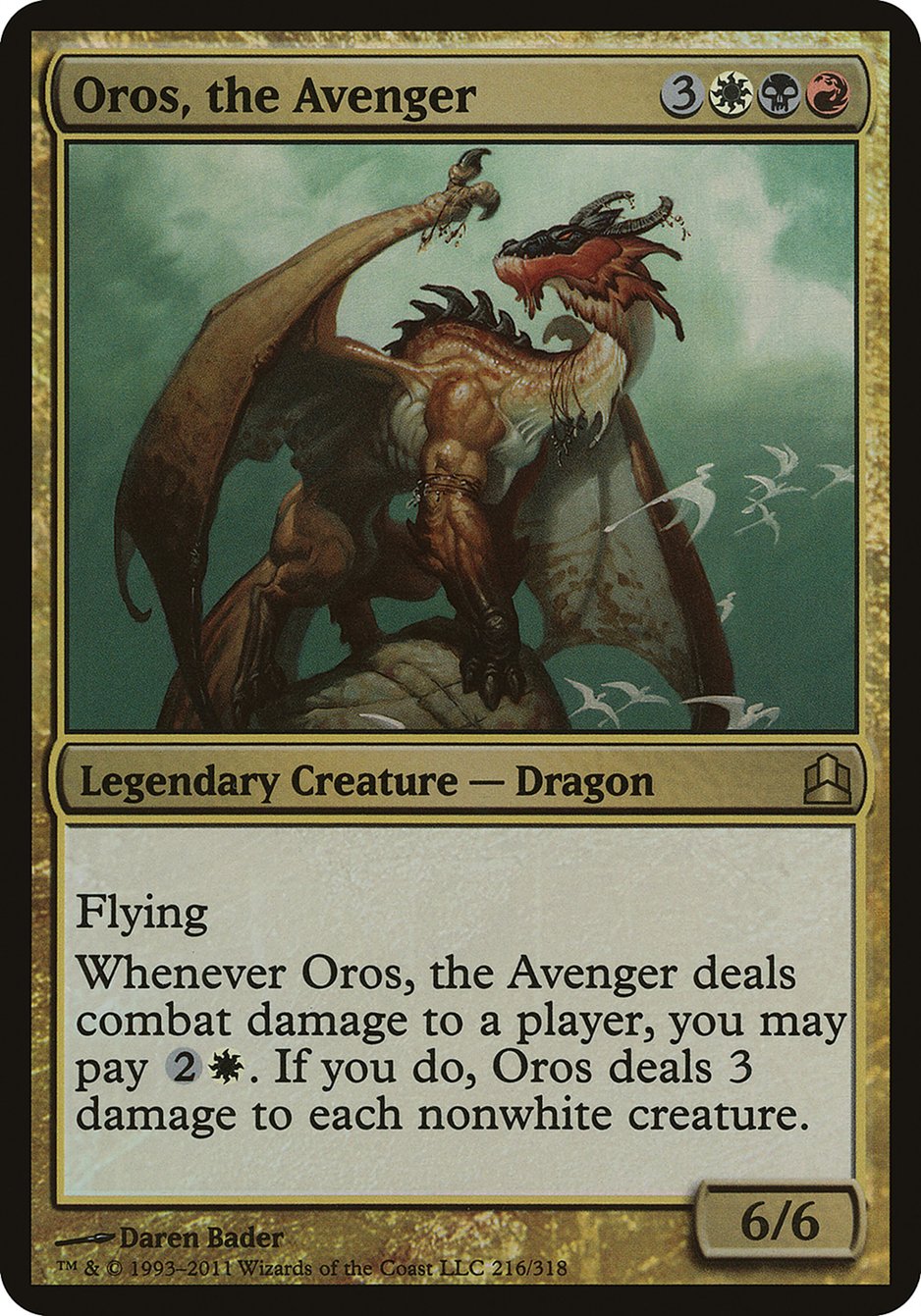 Oros, the Avenger (Oversized) [Commander 2011 Oversized] | Grognard Games