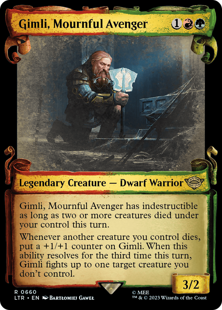Gimli, Mournful Avenger [The Lord of the Rings: Tales of Middle-Earth Showcase Scrolls] | Grognard Games