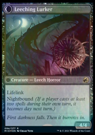 Curse of Leeches // Leeching Lurker [Innistrad: Midnight Hunt Prerelease Promos] | Grognard Games