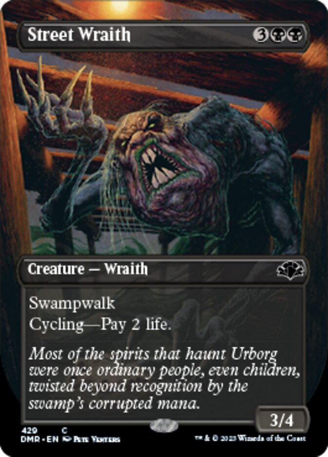 Street Wraith (Borderless Alternate Art) [Dominaria Remastered] | Grognard Games