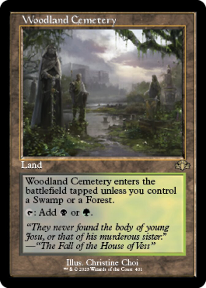 Woodland Cemetery (Retro) [Dominaria Remastered] | Grognard Games