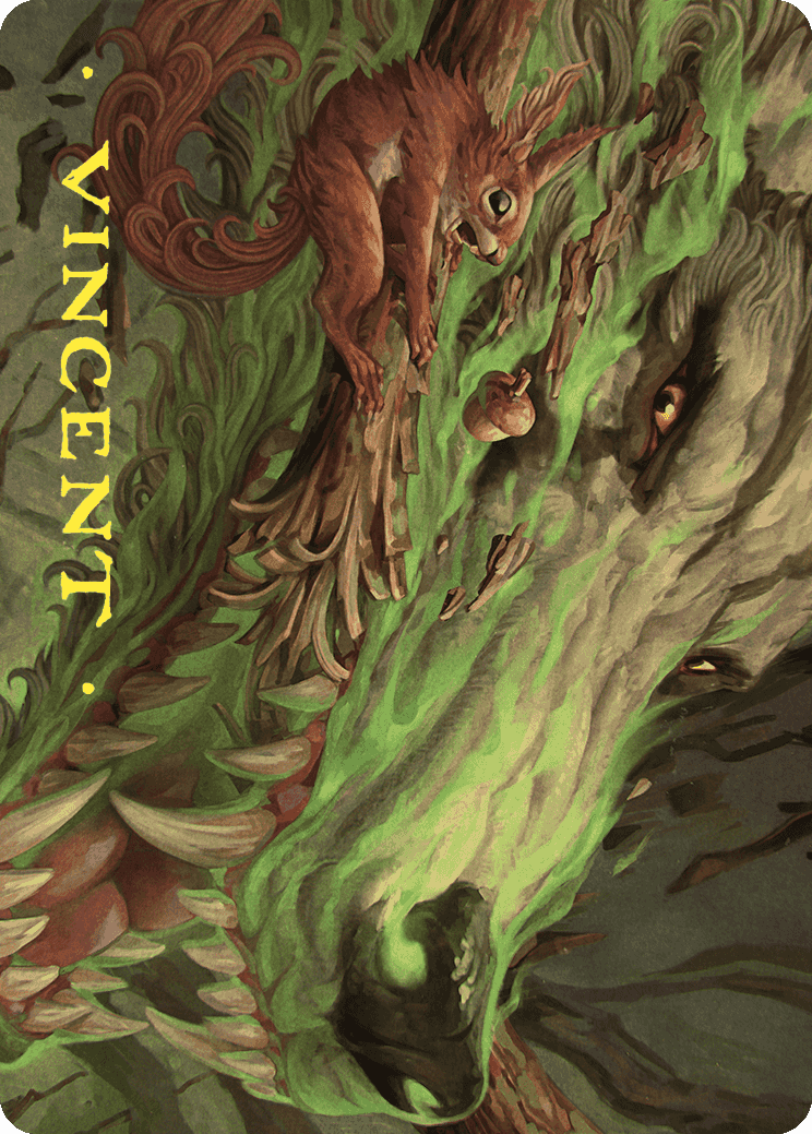 Leaping Ambush Art Card (Gold-Stamped Signature) [Wilds of Eldraine Art Series] | Grognard Games